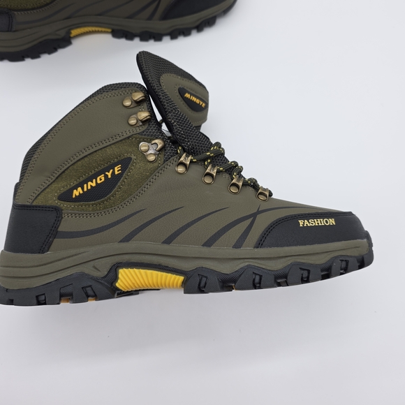Men’s MINGYE Hiking Boots • Olive Green • Outdoor Trekking Trail Boots • NEW - Picture 8 of 9